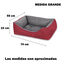 HOME MERCURY-Cesta,Cama Comoda para Perros,Gatos y Mascotas, con Relleno de Fibras,Resistente al Desgaste y Duradero(Grande, Granate), , large indicador imagen numero 2