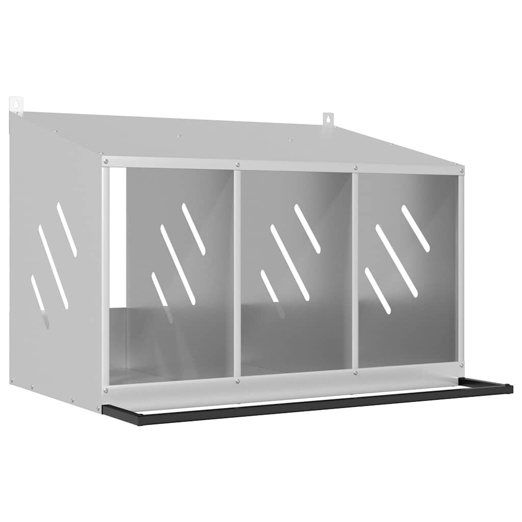 VidaXL Nido Plateado para gallinas thumbnail