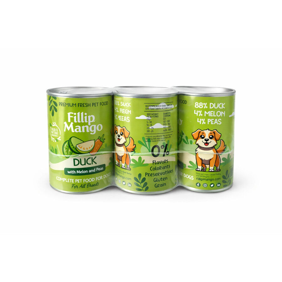 Pienso FIllip Mango para perros de pato, mel&oacute;n y guisantes 400gr, , large Imagen numero 1