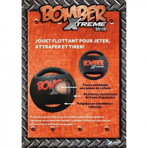Zeus pelota xtrem bomber negro y naranja para perros, , large Imagen numero 3