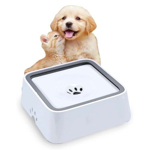 Edipets bebedero flotante antisalpicaduras y antideslizante blanco para perros, , large Imagen numero 1