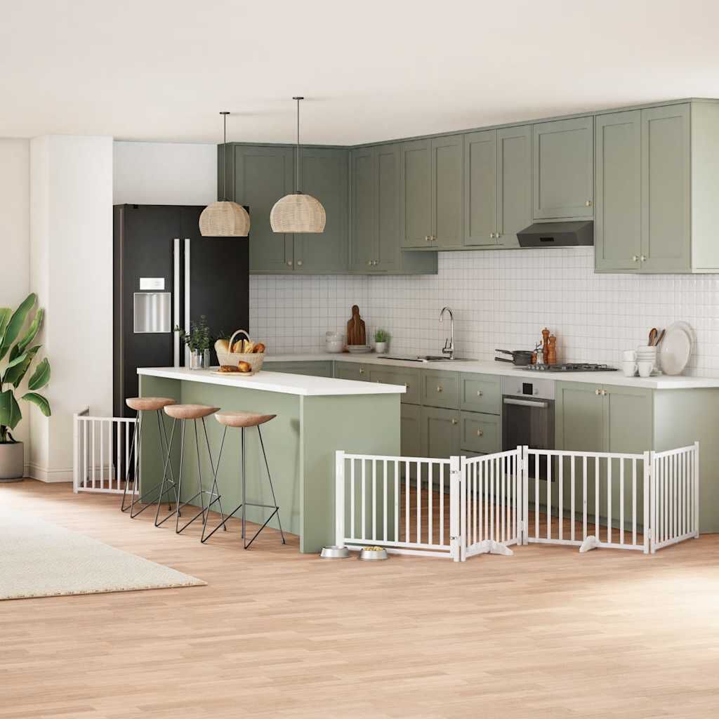 vidaXL Puerta para Perros Plegable Paneles Puerta de Seguridad Madera de &Aacute;lamo, , large Imagen numero 7