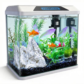 Nobleza Acuario Kit Completo Nobleza con Iluminaci&oacute;n LED y Sistema de Filtraci&oacute;n Integrado - Dise&ntilde;o Panor&aacute;mico