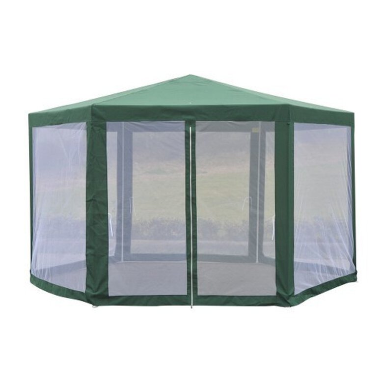 Carpa con mosquitera Outsunny para jardín color Verde, , large image number null