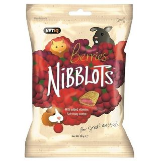 Snacks Nibblots para animales pequeños de Frutos rojos sabor Natural