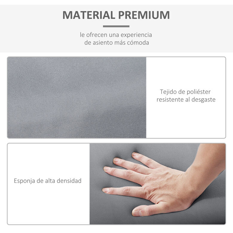Outsunny Cojines Para Tumbona Gris thumbnail
