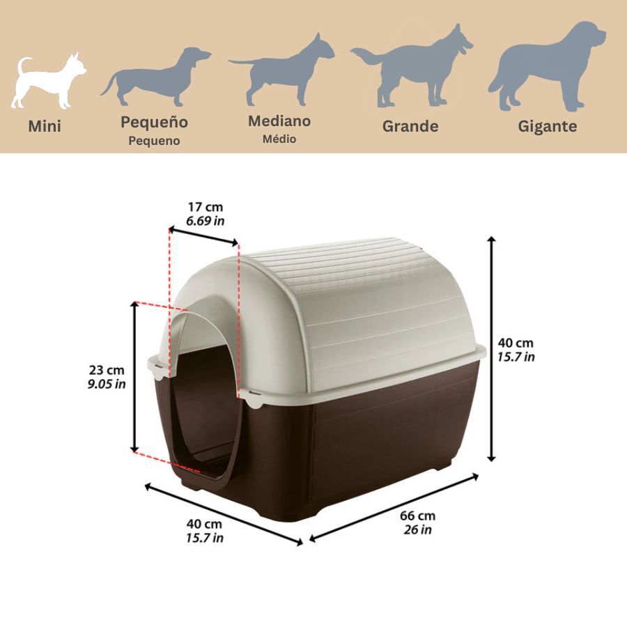 Ferplast Kenny Caseta de Pl&aacute;stico Marr&oacute;n para perros, , large Imagen numero 3