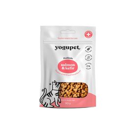 Yogupet Snack Semih&uacute;medo de Salm&oacute;n y K&eacute;fir Para Gatos Pack Ahorro 10 Bolsitas