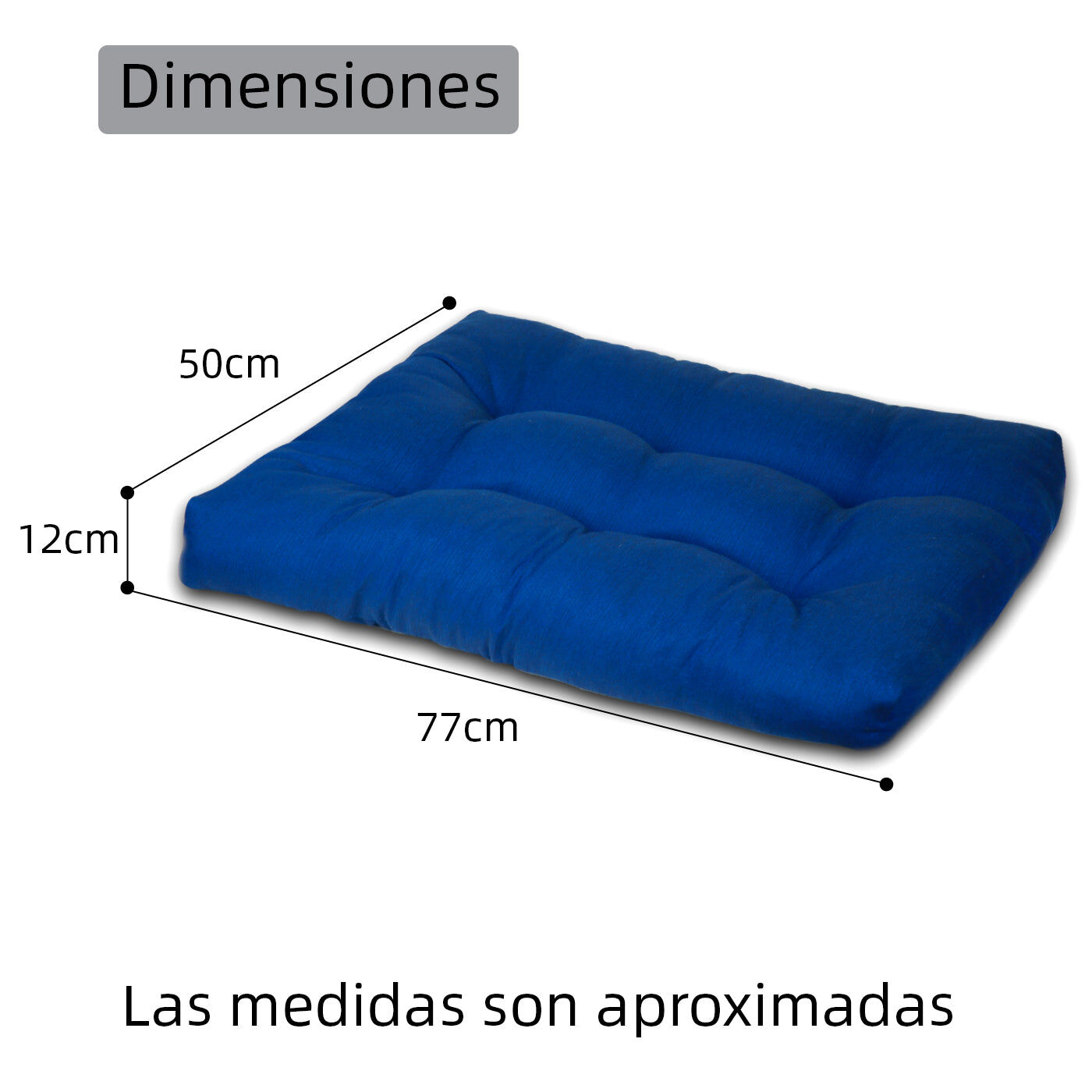 HOME MERCURY- Cama de Mascota, Colch&oacute;n para Perro, Colchoneta Reversible Estampada Relleno de Espuma para Interior y Exterior. (Medium, Azul), , large Imagen numero 5