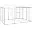 Vidaxl perrera de acero galvanizado plateada para perros, , large indicador imagen numero 14