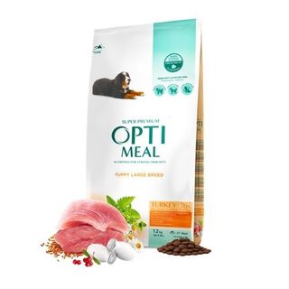 OPTIMEAL pienso seco sabor pavo para cachorros de razas grandes