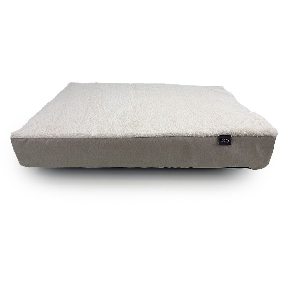 Leeby Colchón Ortopédico Viscoelástico Marrón y Blanco para perros thumbnail