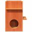 vidaXL Casa para gatos cera marrón 43x43x60 cm madera maciza pino, , large indicador imagen numero 4