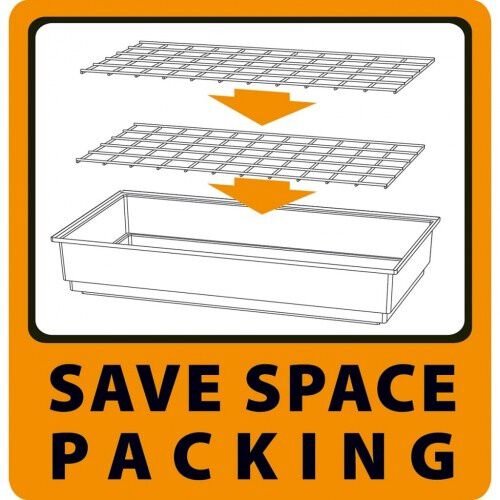 Jaula con techo de gran tamaño color Blanco y Negro thumbnail