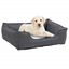 Vidaxl sof&aacute; acolchado rectangular con coj&iacute;n gris y blanco para perros, , large indicador imagen numero 1