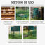 PawHut Trampa para Animales Vivos Jaula de Captura Metálica con 2 Puertas Asa para Conejos Visones Zorros Pequeños 100x25x28 cm Verde Oscuro, , large indicador imagen numero 5