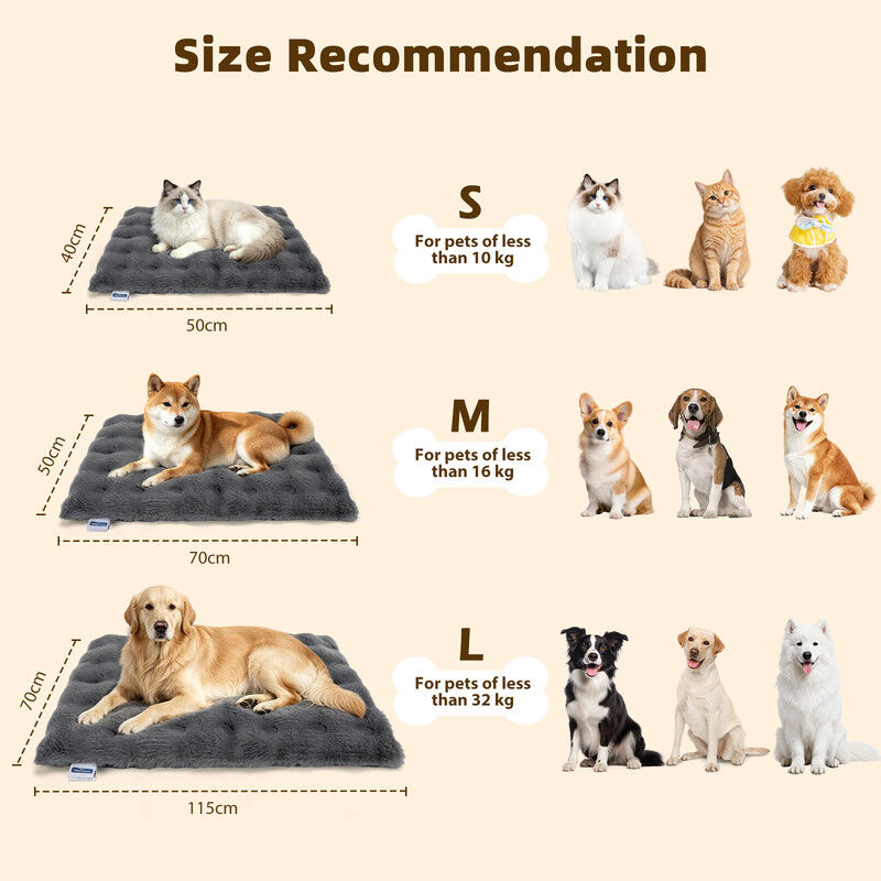 Nobleza Manta Autocalentable para Gatos y Perros Peque&ntilde;os (70 x 50 cm) - Manta T&eacute;rmica de Felpa Suave Tipo Burbuja, Sin Calentamiento El&eacute;ctrico, Esterilla Lavable con Base Antideslizante, Gris, , large Imagen numero 5