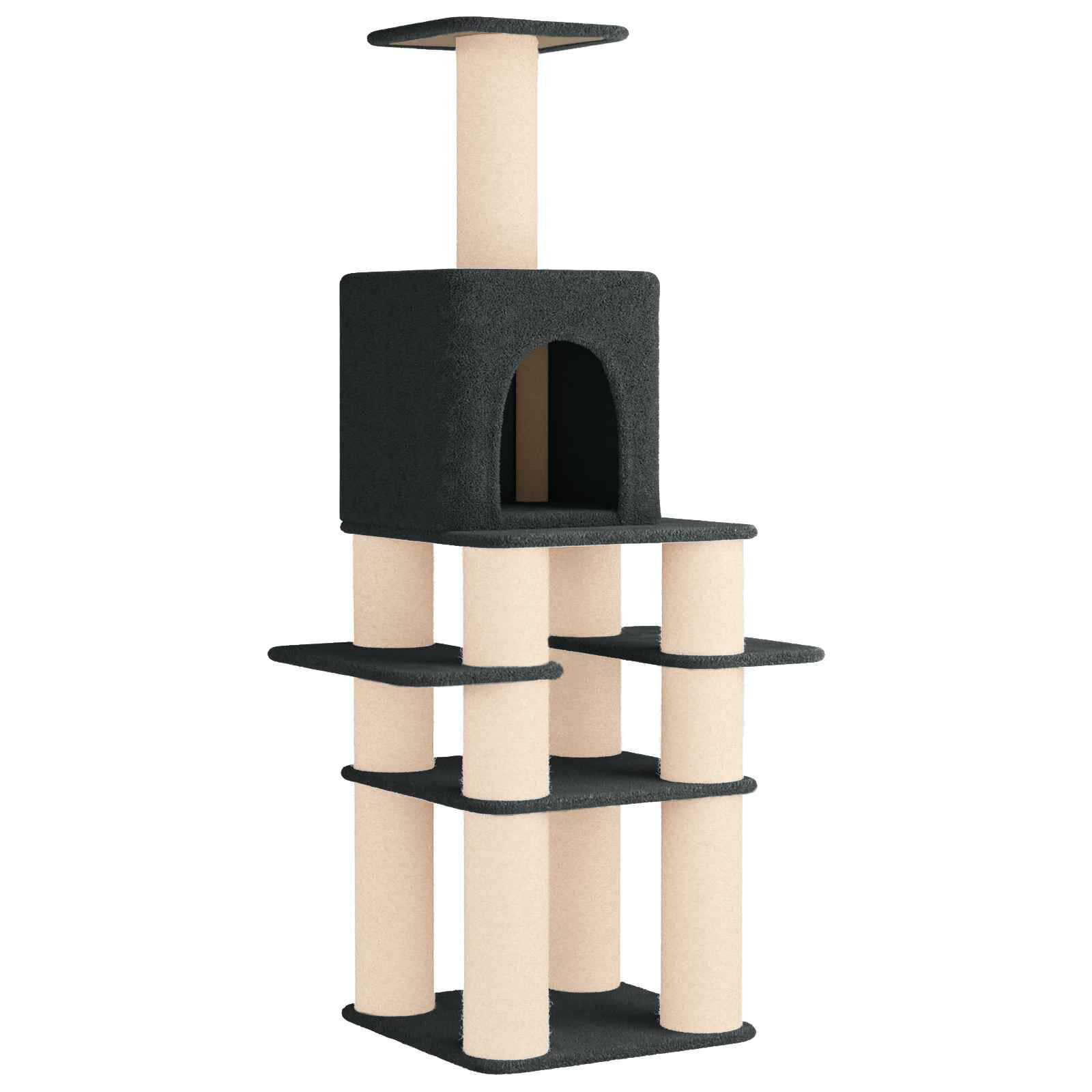 vidaXL &Aacute;rbol para gatos con postes de sisal Muebles Gatos jugar mascotas Torre, , large Imagen numero 1