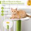 COSTWAY Árbol para Gatos, Torre para Gatos en Forma de Flor con Rascador Cubierto de Sisal, Percha de Felpa en Forma de Hoja, Centro de Actividades para Gatos de Interior, Plataforma Cómoda, , large indicador imagen numero 4