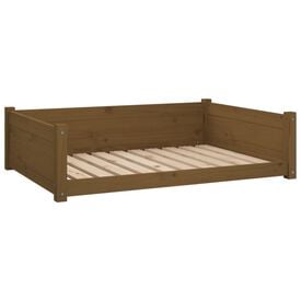 VidaXL Estructura lisa cama de madera marrón para perros