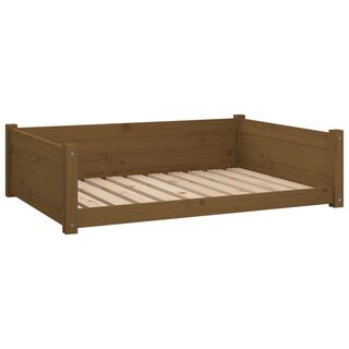 VidaXL Estructura lisa cama de madera marrón para perros