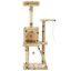 Rascador de sisal con poste para gatos color Beige Huellas, , large indicador imagen numero 2