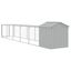 vidaXL Gallinero con corral acero galvanizado gris claro 117x609x123cm, , large indicador imagen numero 4