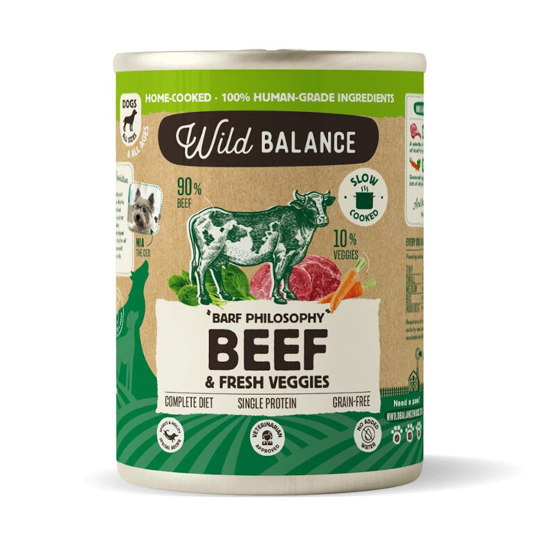 Wild Balance BARF Ternera y Vegetales lata para perros, , large image number null