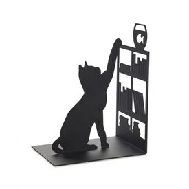 Balvi sujeta libros figura gato
