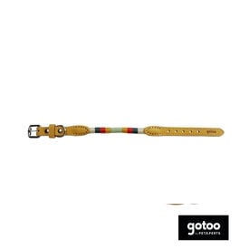 Gotoo Collar cuero verde para perros