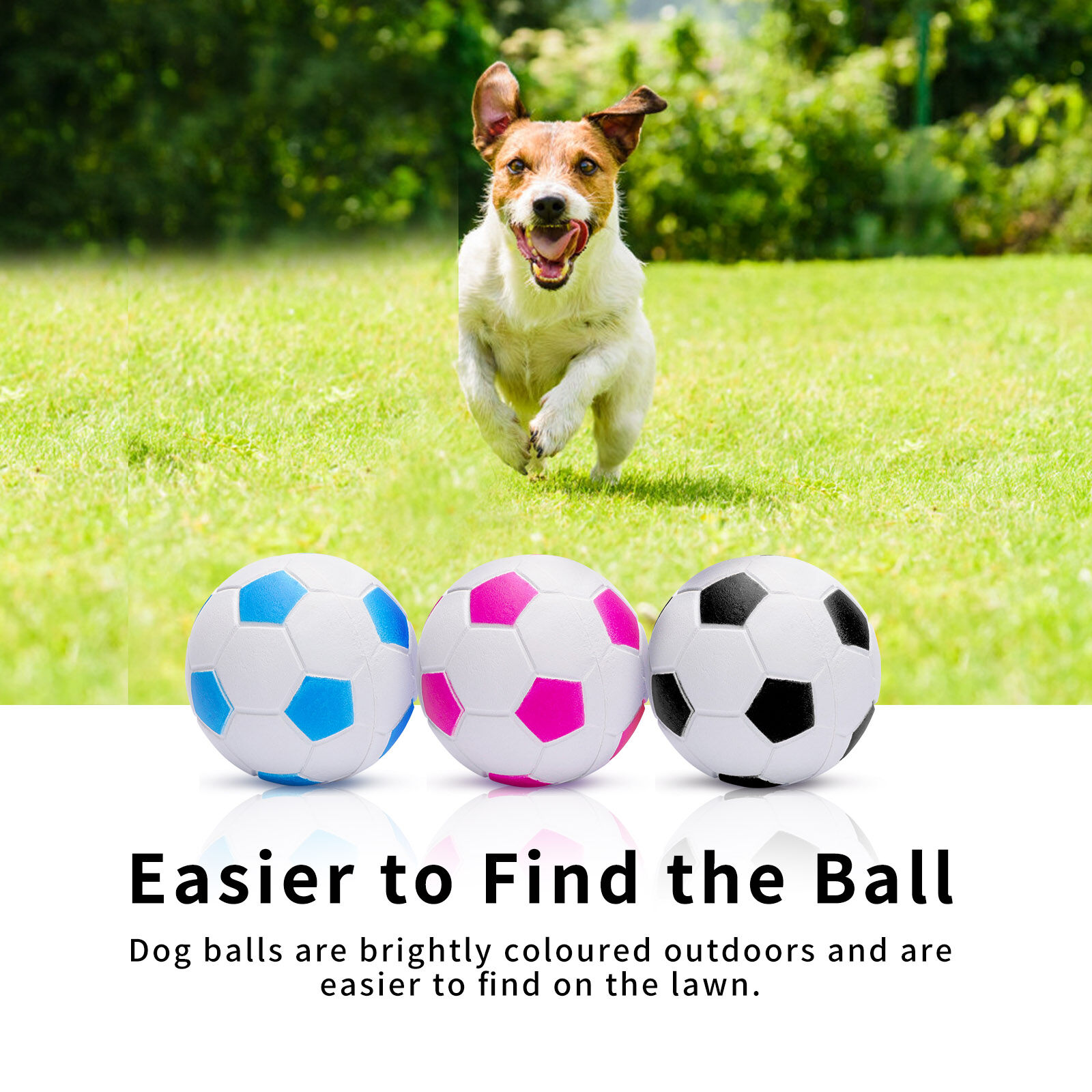 Nobleza Pelota Perro, 6 unidads Pelota Juguete Perro Interactivo, Resistente Pelota de Caucho Natural para Perros, Bola Interactivo Perros para Perros Peque&ntilde;os Medianos y Perros Grandes 7.2cm, , large Imagen numero 5