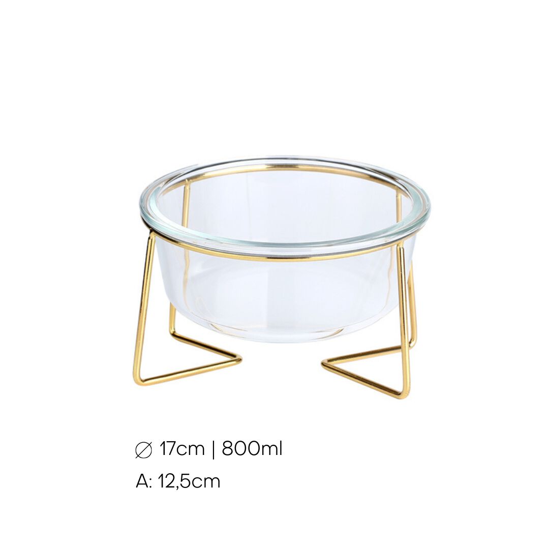 Taz&oacute;n de Vidrio Transparente con Soporte Dorado | Inclinado | 800ml 
Taz&oacute;n de Vidrio Transparente con Soporte Dorado | Inclinado | 800ml, , large Imagen numero 2