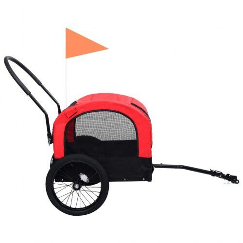 Remolque de paseo de mascotas para bicicletas color Rojo, , large Imagen numero 4