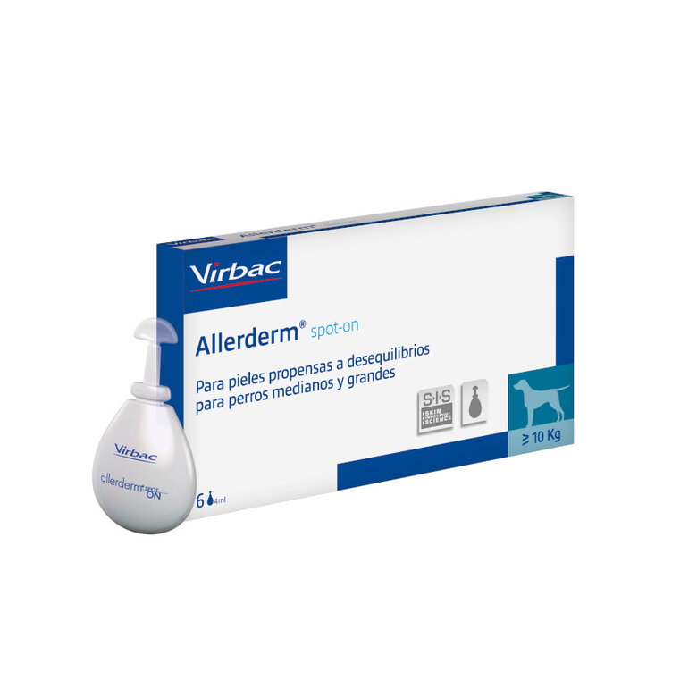 Virbac Allerderm spot on Pipetas dermatológicas para el cuidado de la piel Perros y Gatos., , large image number null