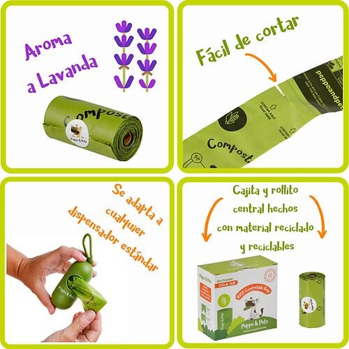 Peppo And Pets Bolsas Compostables Para Recoger Cacas De Perro thumbnail