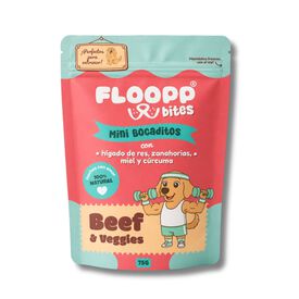 Floopp Bites Snacks Naturales para Perros Chewy | H&iacute;gado de Vacuno | 75 g