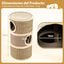 COSTWAY Barril Rascador para Gatos de 3 Pisos, 70 cm Torre para Gatos con Poste Rascado de Sisal con Cama Acolchada, &Aacute;rbol Rascador para Gato en Forma de Barril, Casa para Gatitos de Interior, , large indicador imagen numero 5