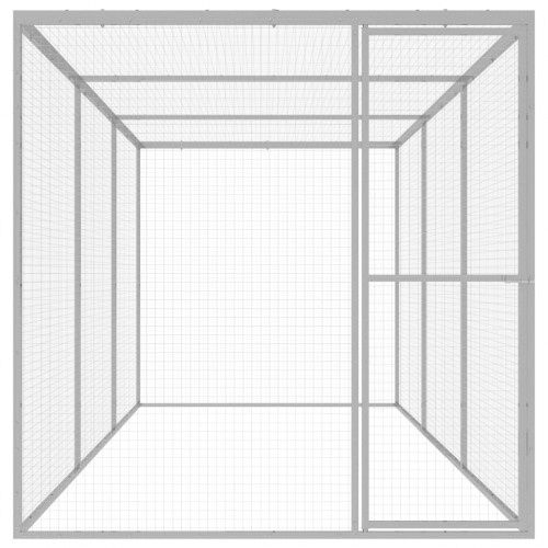 Jaula metálica de gran tamaño para gatos color Plateado thumbnail