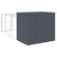 vidaXL Caseta perros con corral acero galvanizado gris 214x1069x181 cm, , large indicador imagen numero 20