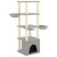 vidaXL Rascador para gatos con postes de sisal gris claro 147 cm, , large indicador imagen numero 4