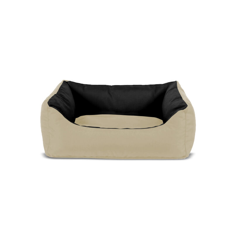 Gauty Cama para Perros y Gatos  Tela Impermeable - Beige y Negro, , large Imagen numero 1