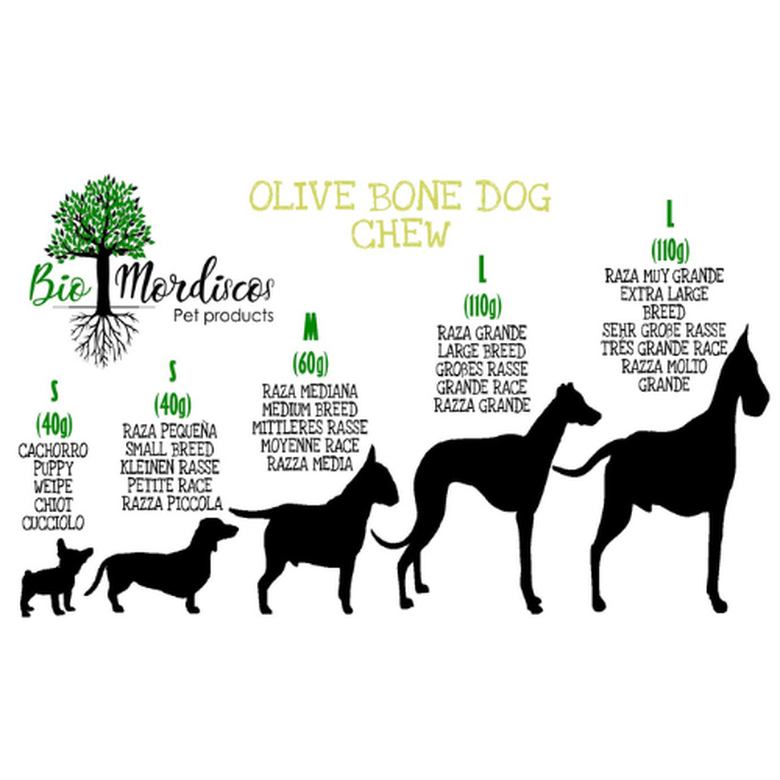 Bimordiscos Madera de olivo con forma de hueso para perros 100% natural, , large image number null