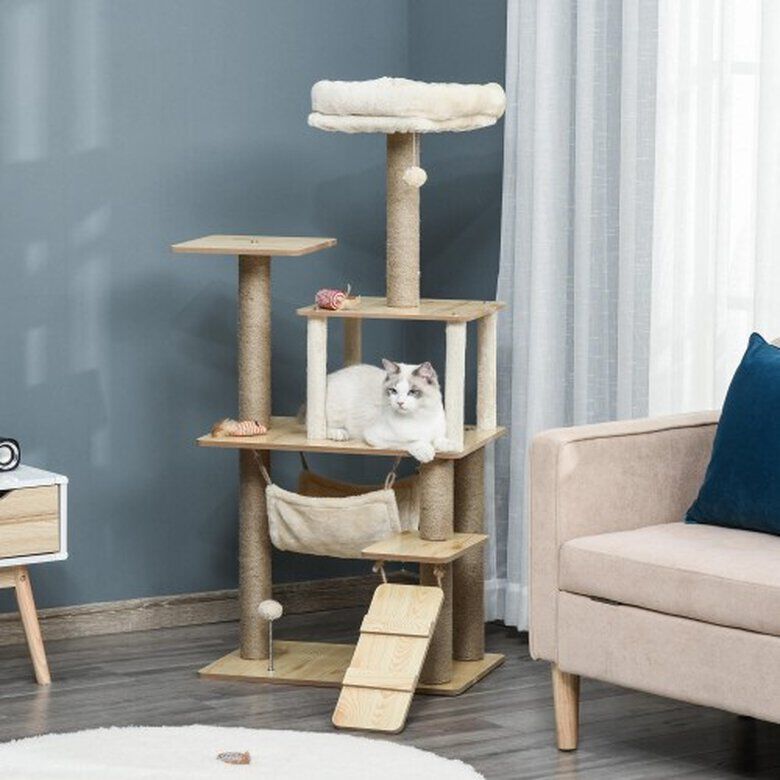 Árbol rascador para gatos Pawhut color Beige thumbnail