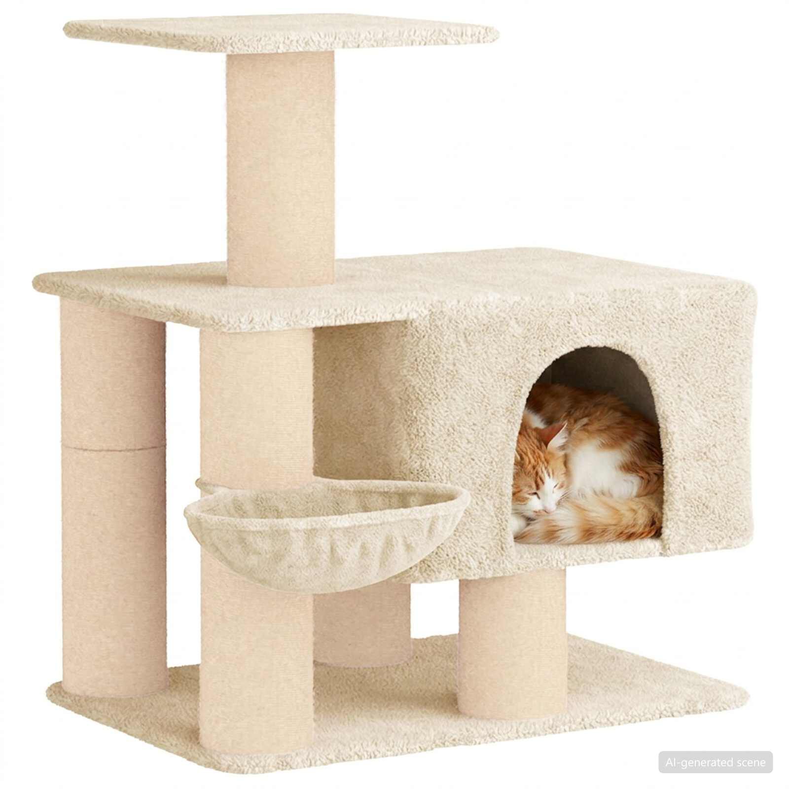 vidaXL &Aacute;rbol para gatos con postes de sisal &Aacute;rbol rascador Muebles Gatos Condo, , large Imagen numero 3