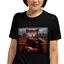 Mascochula camiseta mujer la gioconda personalizada con tu mascota negro, , large indicador imagen numero 1