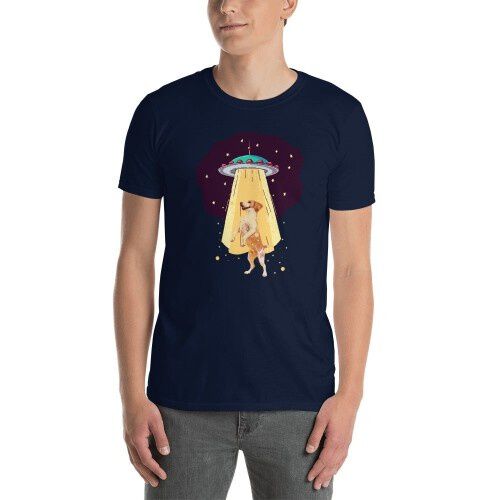 Mascochula camiseta hombre abduction personalizada con tu mascota azul marino thumbnail