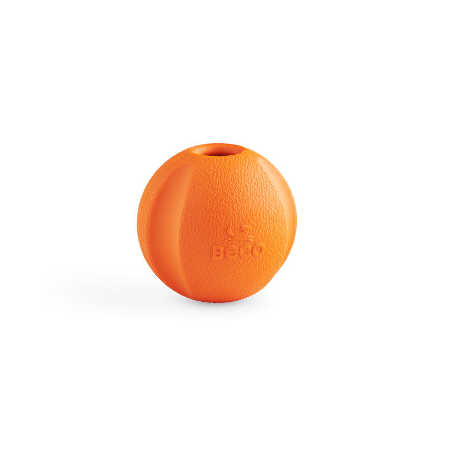 BECO Pelota Portagolosinas de Goma Naranja para perros, , large Imagen numero 5