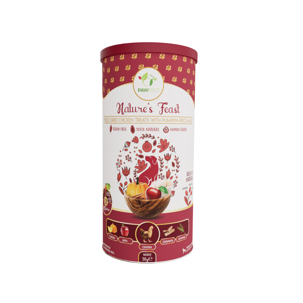 Golosinas liofilizadas para perros: pollo con especias de calabaza (50 g/1,76 oz), , large Imagen numero 1