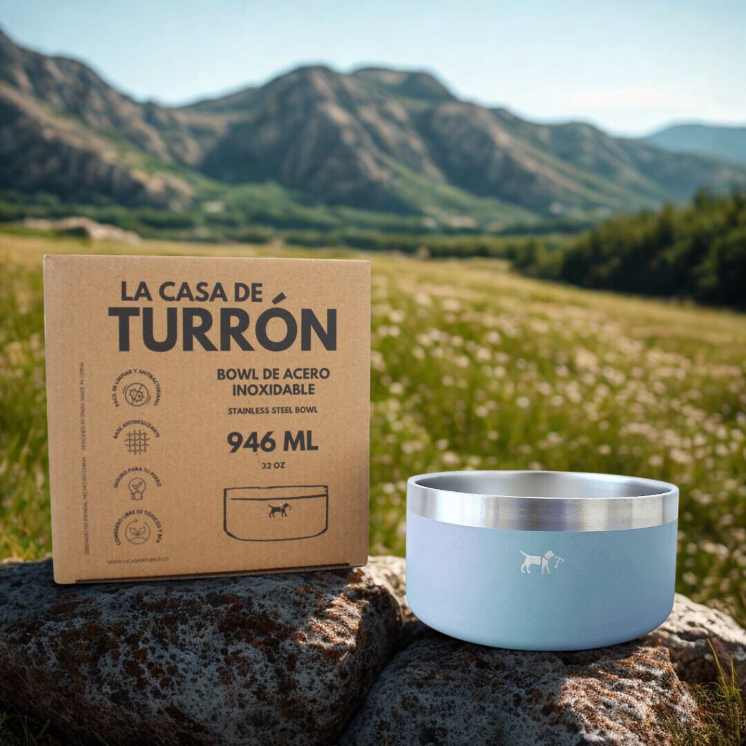 Comedero de acero inoxidable para Perros y Gatos | Acero inoxidable 304, Antideslizante, 946 ml y Varios Colores - La Casa de Turr&oacute;n, , large Imagen numero 4