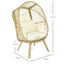 Outsunny Silla de Rat&aacute;n Natural y Crema, , large indicador imagen numero 3